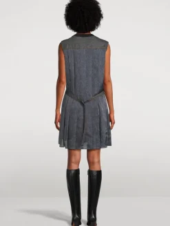 Mixed-Media Mini Dress