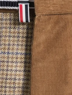 Mixed-Media Pleated Mini Skirt