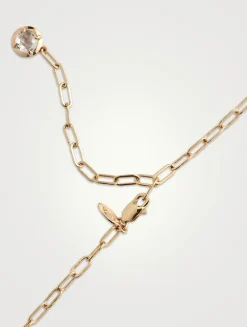 Mélia 14K Gold Tennis Necklace With White Topaz