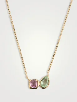 Mélia 14K Gold Toi Et Moi Necklace