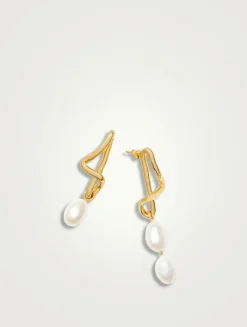 Molten Baroque Pearl Mismatch Drop Earrings
