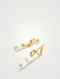 Molten Baroque Pearl Mismatch Drop Earrings