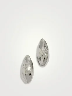 Molten Puffy Teardrop Earrings