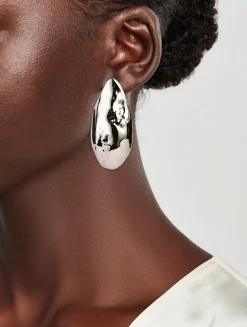 Molten Puffy Teardrop Earrings
