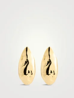 Molten Puffy Teardrop Earrings