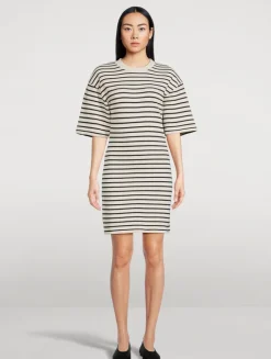 Mona Terry Dress In Stripe Print
