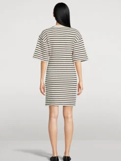 Mona Terry Dress In Stripe Print