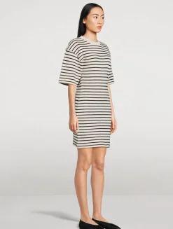 Mona Terry Dress In Stripe Print