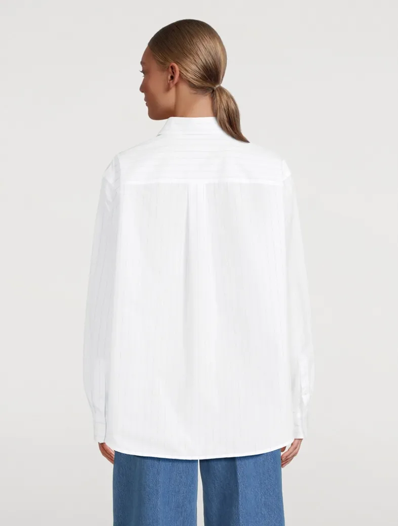 Monogram Poplin Shirt In Stripe Print