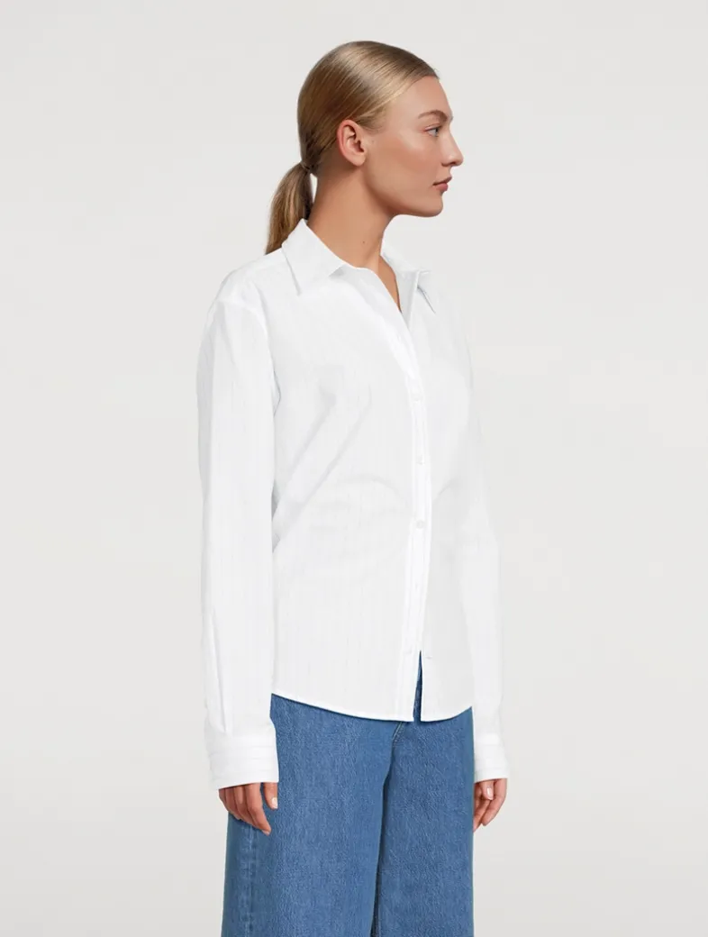 Monogram Poplin Shirt In Stripe Print