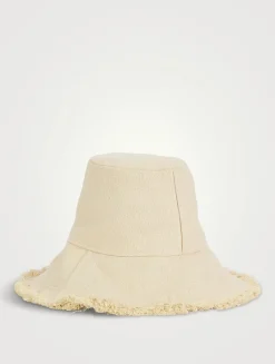 Monogram-Embellished Wide-Brim Bucket Hat