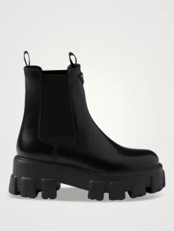 Monolith Brushed Leather Chelsea Boots