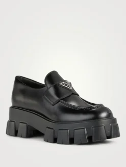 Monolith Leather Platform Loafers
