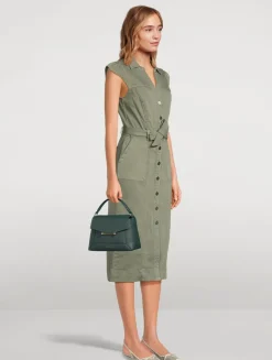 Mosaic Leather Top Handle Bag