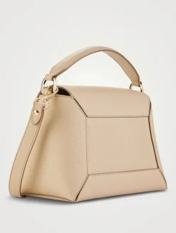 Mosaic Leather Top Handle Bag