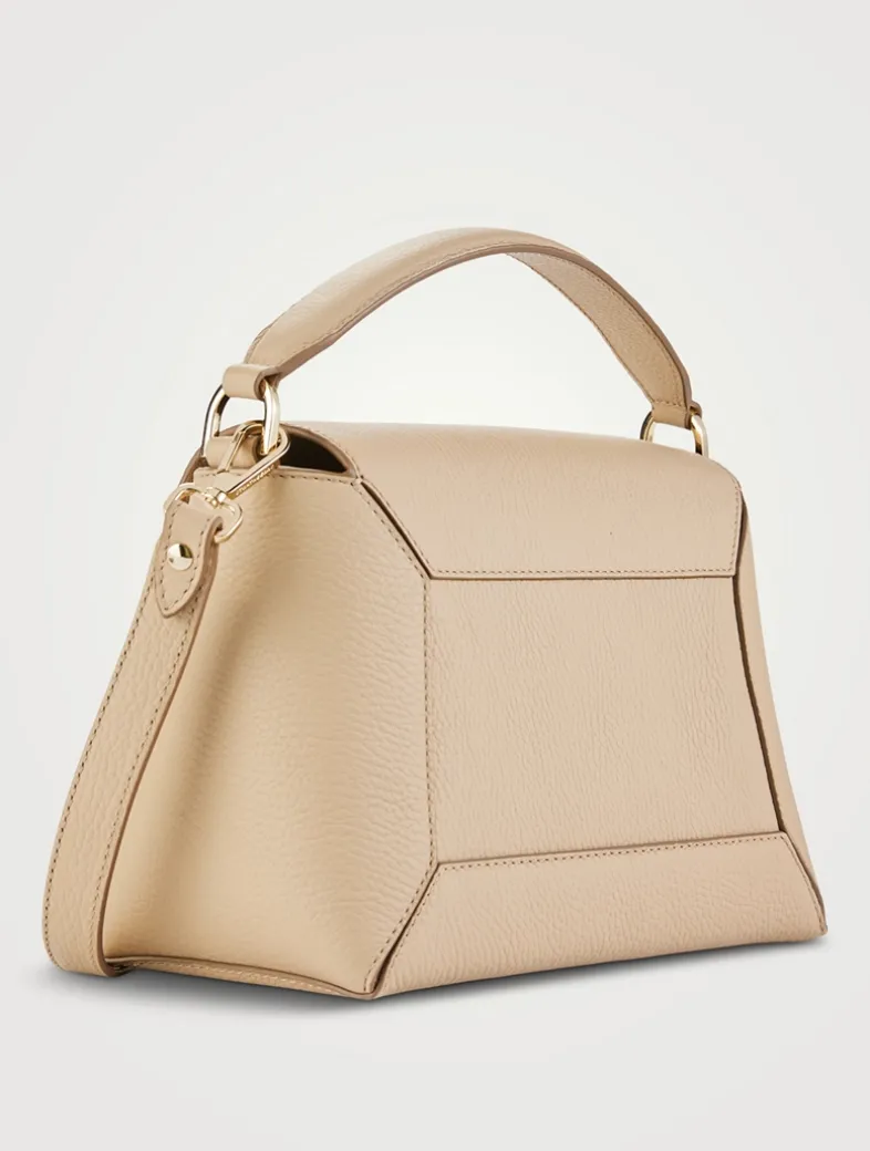 Mosaic Leather Top Handle Bag