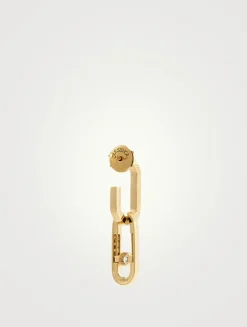 Move Link 18K Gold Earrings With Diamonds