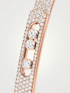 Move Noa 18K Rose Gold Pavé Bangle With Diamonds