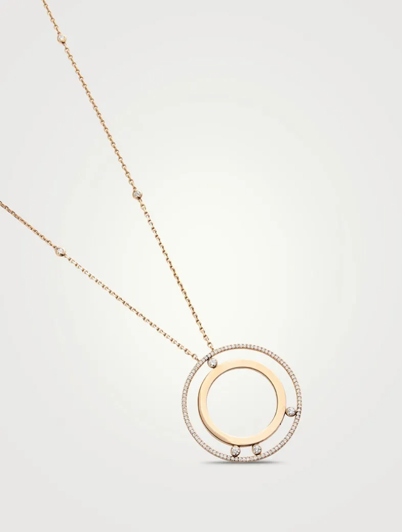 Move Romane 18K Rose Gold Necklace With Diamonds