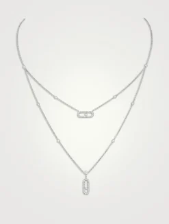 Move Uno 18K Gold Layered Necklace With Diamonds