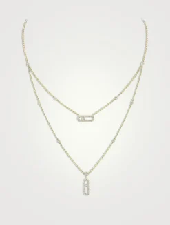 Move Uno 18K Gold Necklace With Diamonds