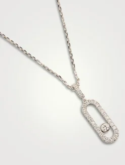 Move Uno 18K Gold Pavé Necklace With Diamonds