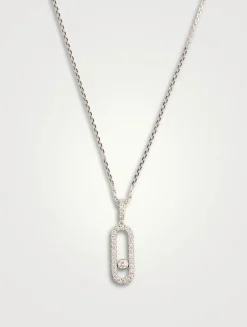 Move Uno 18K Gold Pavé Necklace With Diamonds