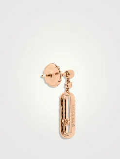 Move Uno 18K Rose Gold Earrings With Diamonds