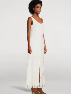 Multi Rectangle Crêpe Maxi Dress