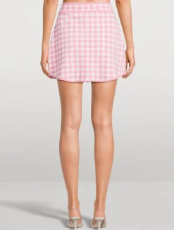 Muna Checkered Knit Mini Skirt