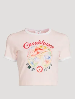 Mushroom Emblem Cropped T-Shirt