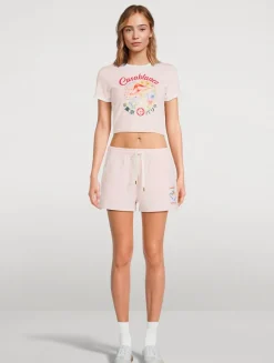 Mushroom Emblem Cropped T-Shirt