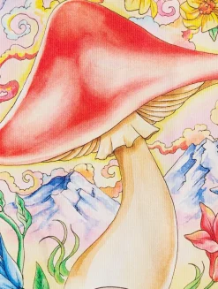 Mushroom Emblem Cropped T-Shirt