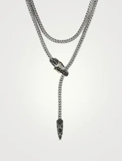 Naga Heritage 18K Gold And Sterling Silver Necklace With Gemstones And Diamonds