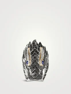 Naga Heritage 18K Gold And Sterling Silver Ring With Diamonds And Gemstones