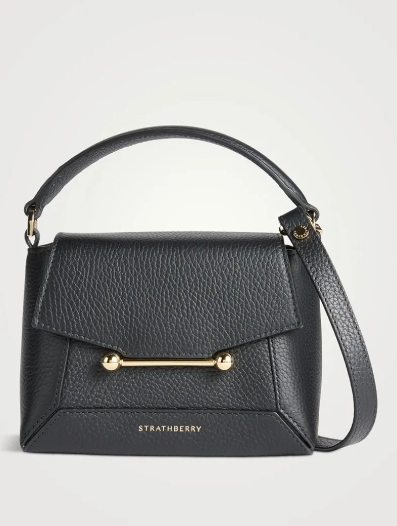 Nano Mosaic Leather Top Handle Bag