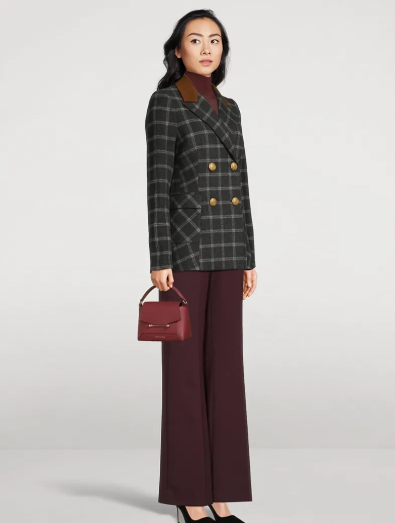 Nano Mosaic Leather Top Handle Bag