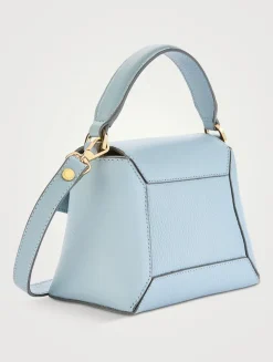 Nano Mosaic Leather Top Handle Bag