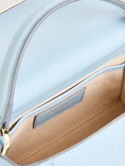 Nano Mosaic Leather Top Handle Bag