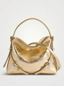 Nano Voyou Metallic Leather Shoulder Bag