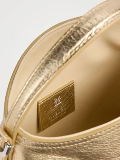 Nano Voyou Metallic Leather Shoulder Bag