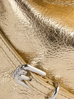 Nano Voyou Metallic Leather Shoulder Bag