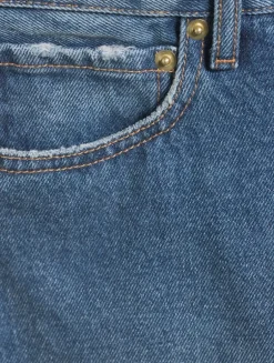 Naomi Straight-Leg Jeans With Wallet Chain