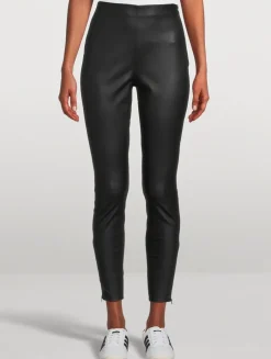 Navi Leather Leggings