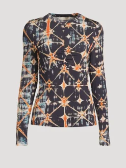 Neri Long-Sleeve T-Shirt In Shibori Print