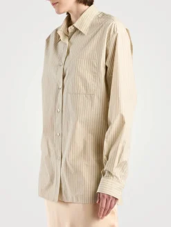 Nesson Organic Cotton Shirt In Stripe Print