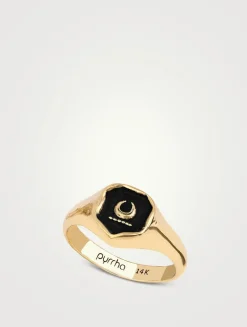 New Beginnings 14K Gold Talisman Signet Ring