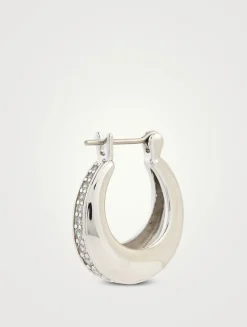 Night Swim Pavé Wave Huggie Hoop Earrings Set