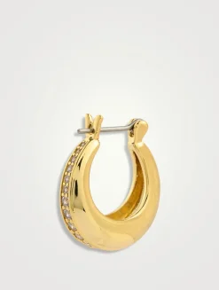 Night Swim Pavé Wave Huggie Hoop Earrings Set