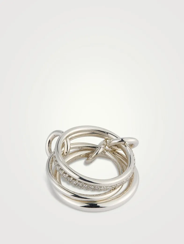 Nimbus Silver Ring With Diamonds